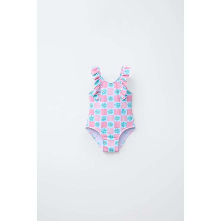 Купальник в цветочном дизайне для детей от 1 до 6 лет