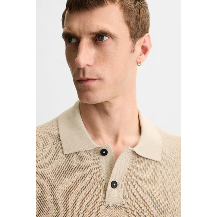 ПОЛО ИЗ РЕЛЬЕФНОГО ТРИКОТАЖА