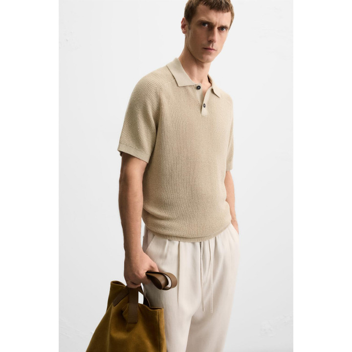 ПОЛО ИЗ РЕЛЬЕФНОГО ТРИКОТАЖА