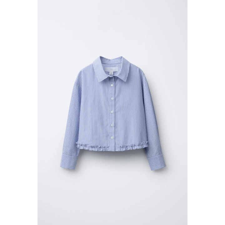 РУБАШКА В ПОЛОСКУ С ОБОРКАМИ