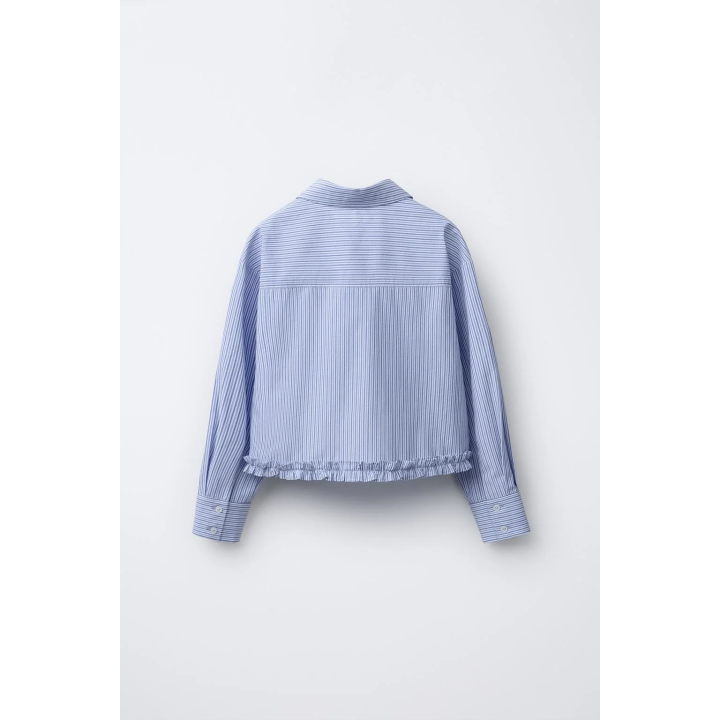 РУБАШКА В ПОЛОСКУ С ОБОРКАМИ