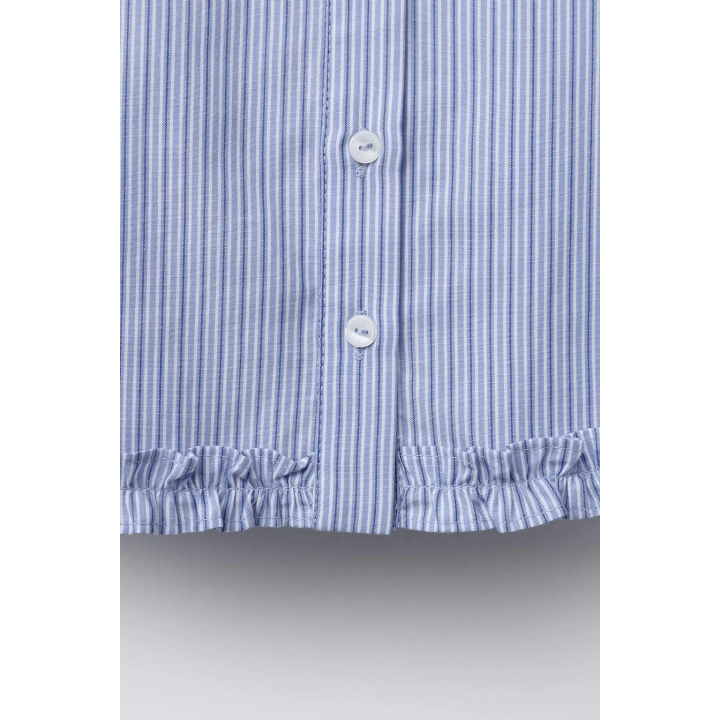 РУБАШКА В ПОЛОСКУ С ОБОРКАМИ