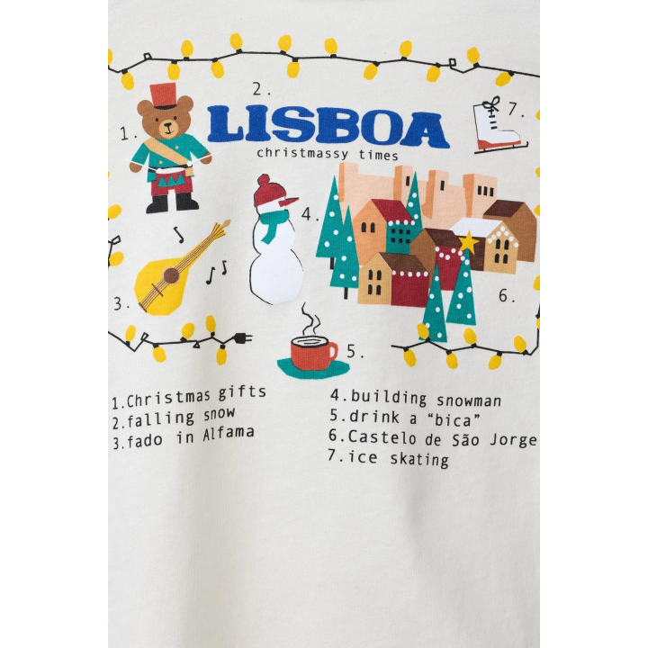 Футболка с принтом лиссабона и слоганом города
