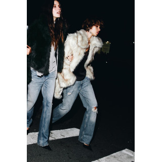 Джинсы trf с разрывами и камнями сваровски