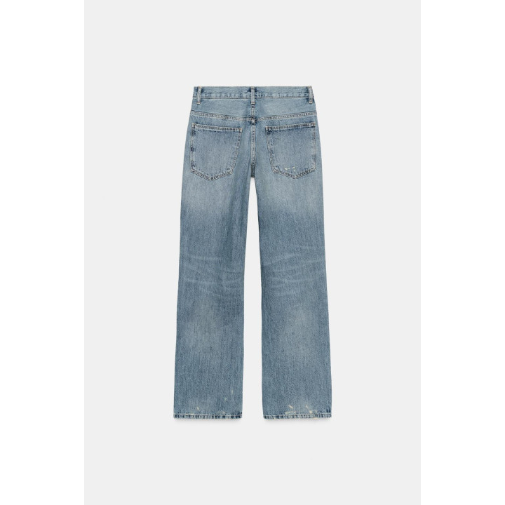 Джинсы trf с разрывами и камнями сваровски