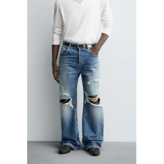 ДЖИНСЫ RELAXED FIT С РАЗРЕЗАМИ