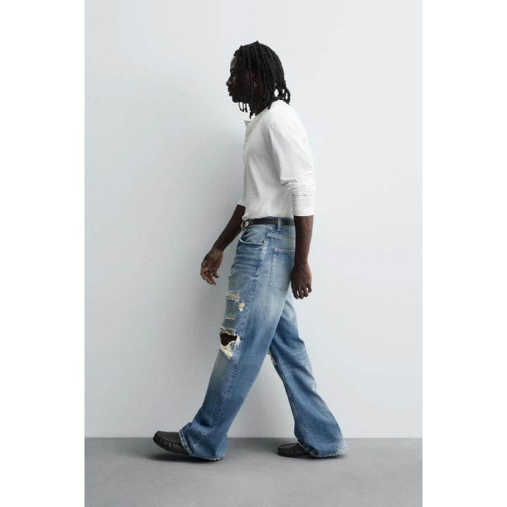ДЖИНСЫ RELAXED FIT С РАЗРЕЗАМИ