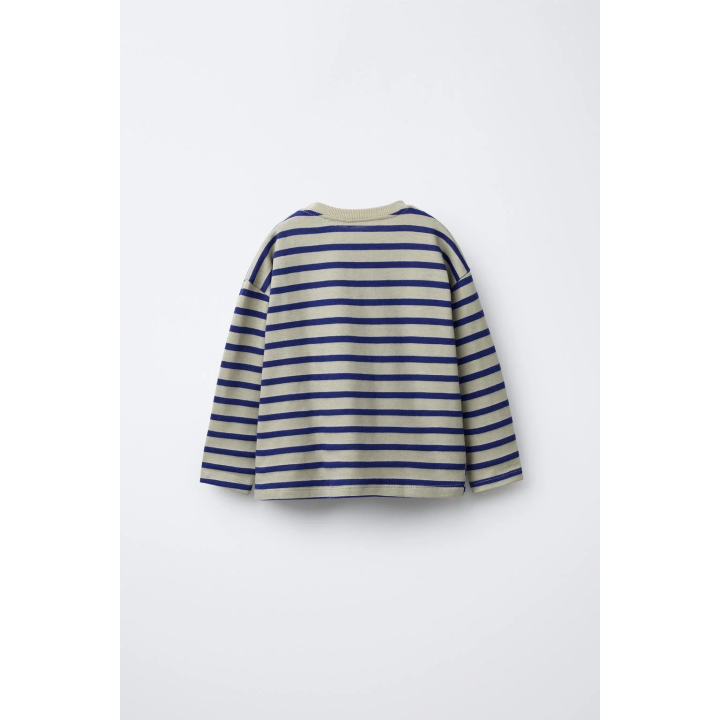 ЛОНГСЛИВ В ПОЛОСКУ С НАШИВКОЙ