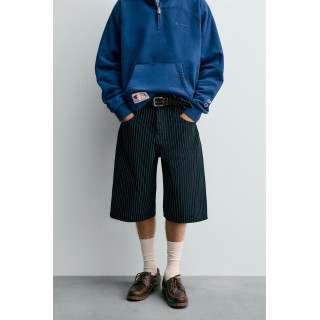 ШОРТЫ-БЕРМУДЫ СВОБОДНОГО КРОЯ В ПОЛОСКУ CHAMPION ® X ZARA