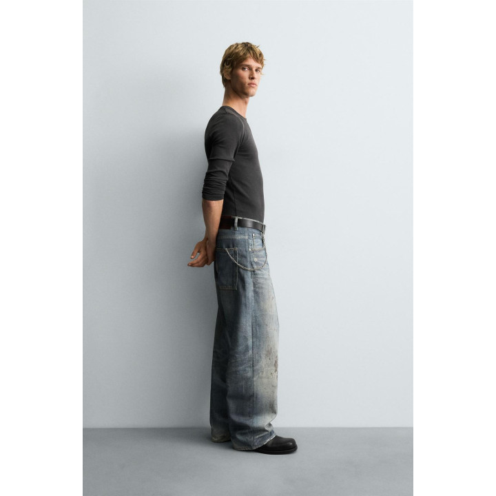 ДЖИНСЫ BAGGY С ПРИНТОМ