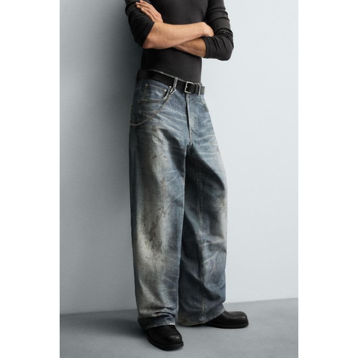 ДЖИНСЫ BAGGY С ПРИНТОМ