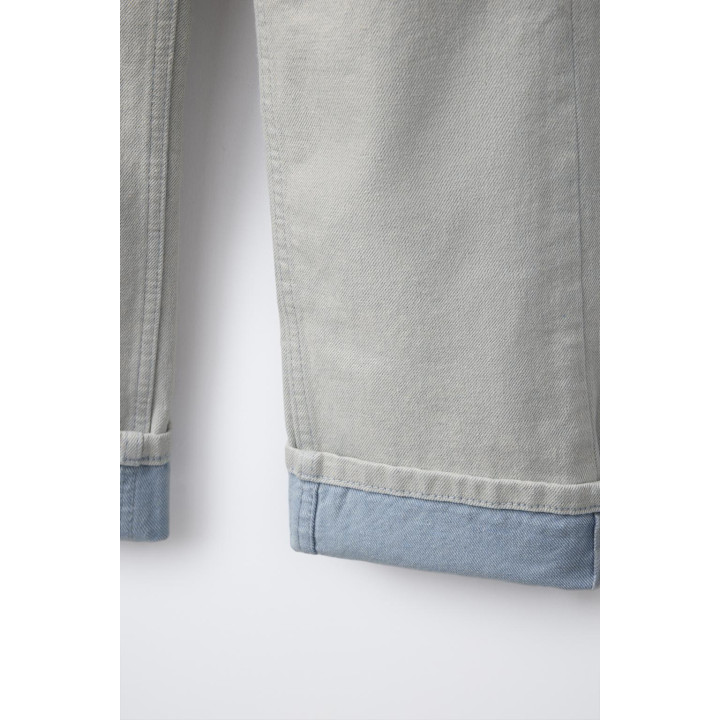 ПРЯМЫЕ ДЖИНСЫ С ПОДВЕРНУТЫМ НИЗОМ