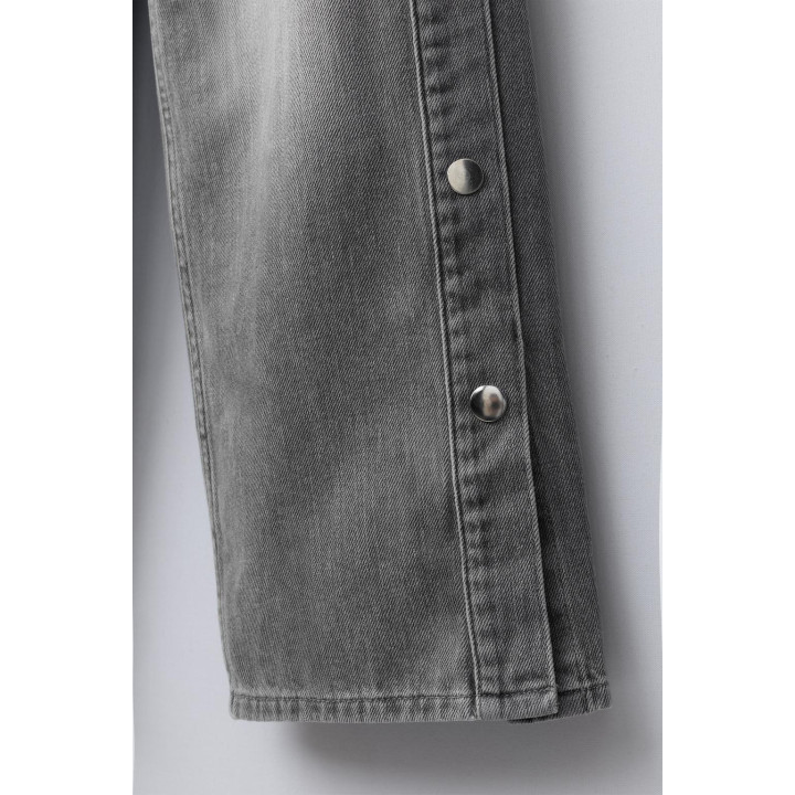 ДЖИНСЫ WIDE LEG С ЗАКЛЕПКАМИ