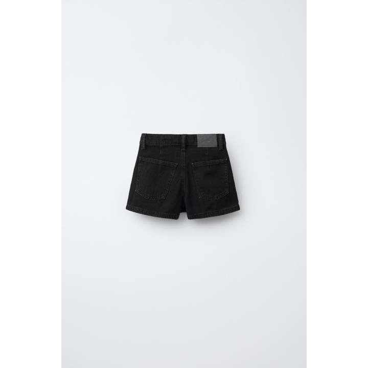 ДЖИНСОВАЯ ЮБКА-ШОРТЫ С ЗАКЛЕПКАМИ