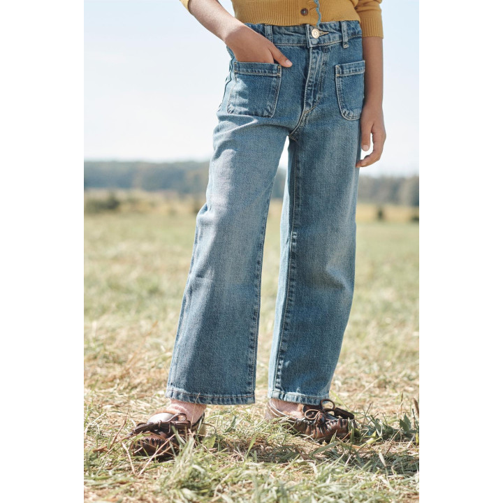 Джинсы с широкими штанинами с карманами - ограниченной серией