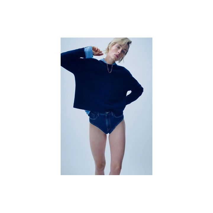 МИНИ-ШОРТЫ ДЕНИМ TRF С ВЫСОКОЙ ПОСАДКОЙ