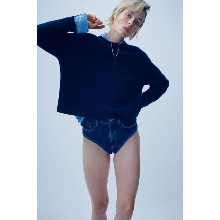 МИНИ-ШОРТЫ ДЕНИМ TRF С ВЫСОКОЙ ПОСАДКОЙ