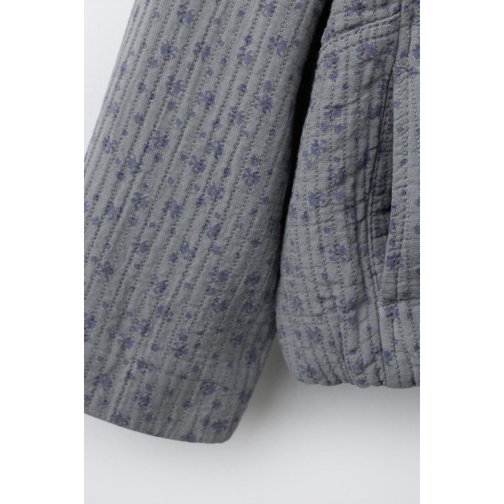 КУРТКА-РУБАШКА С ЦВЕТОЧНЫМ УЗОРОМ