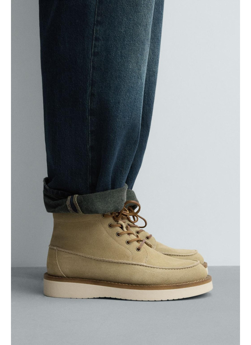 КОЖАНЫЕ БОТИНКИ СО ШНУРОВК�...