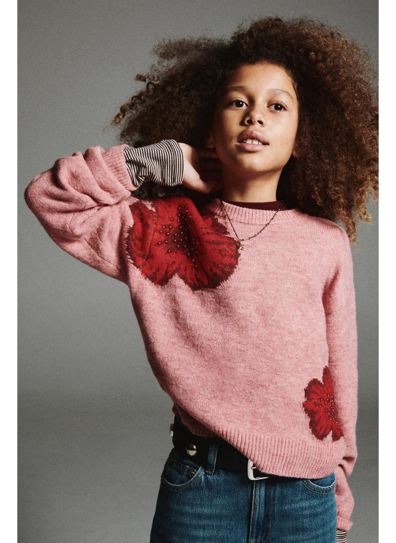 ДЖЕМПЕР ИЗ ТРИКОТАЖА С ЦВЕТ...