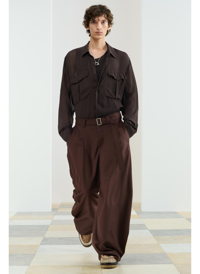 Широкие брюки из шерсти и в�...