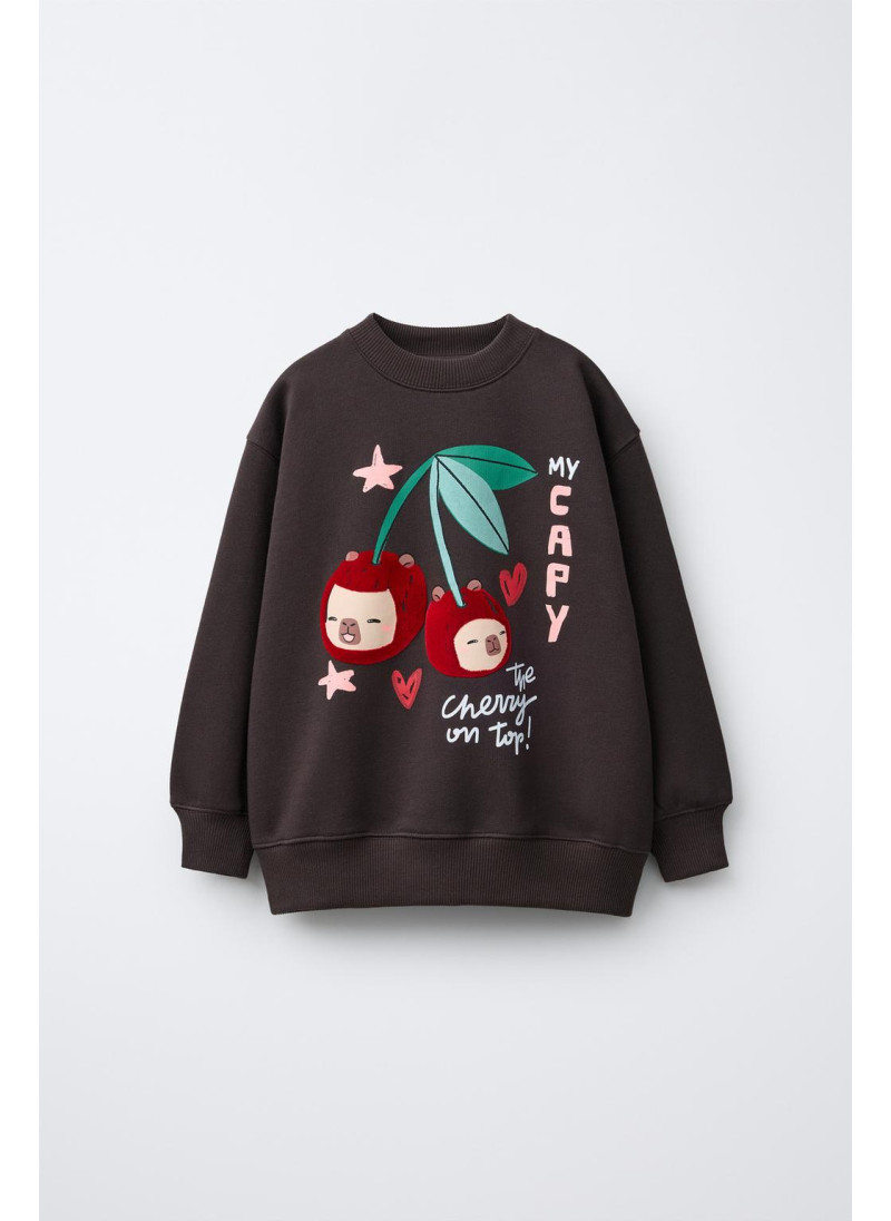 Свитшот flock cherry capybara capyfun © о...