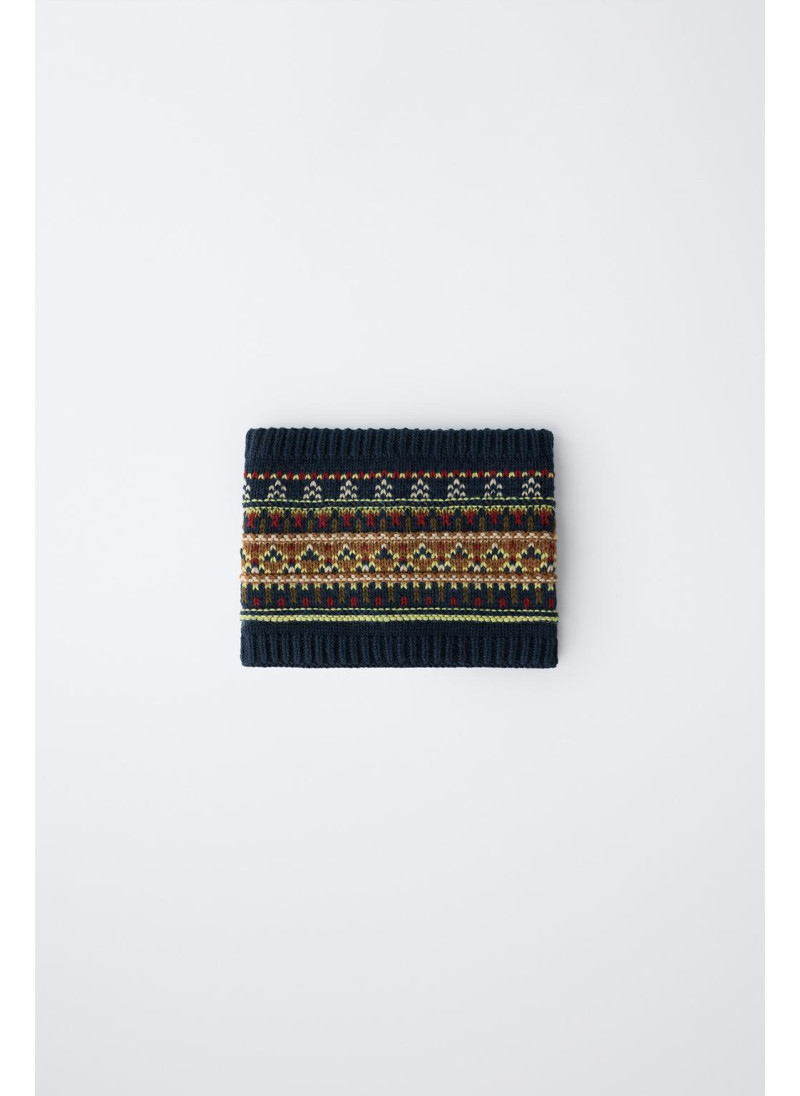 Вязанный воротник-хомут с ж...