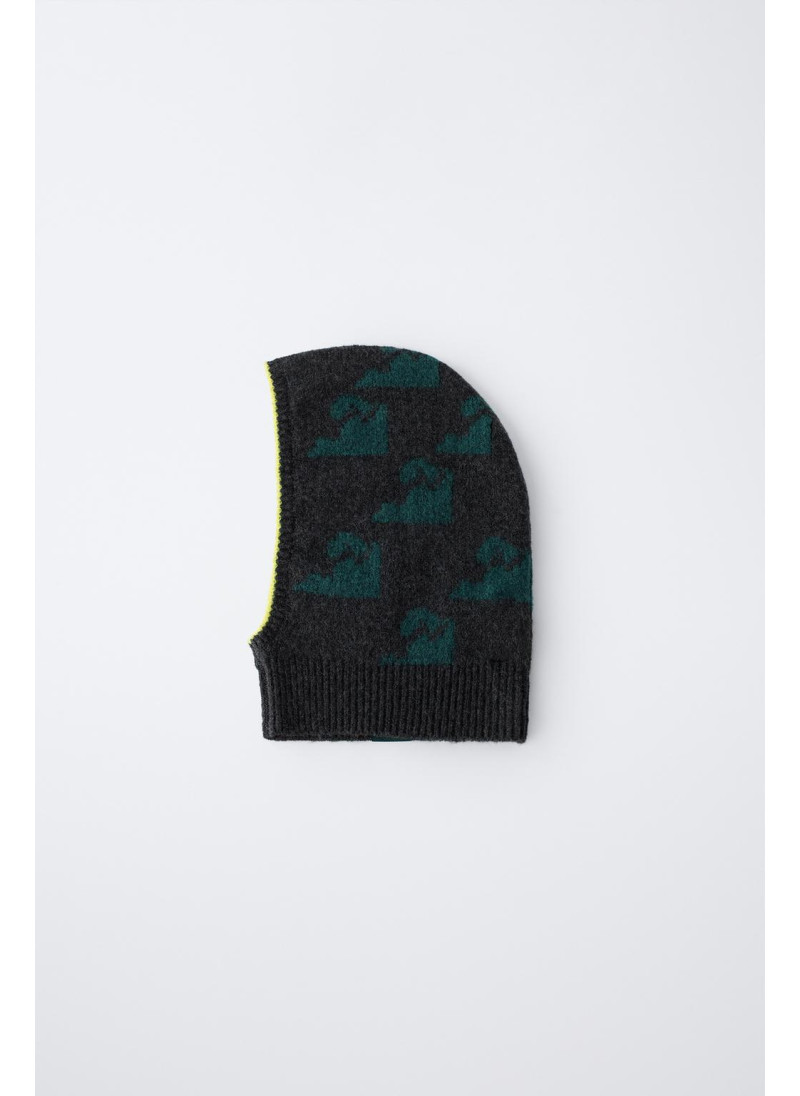 Вязанный балаклава с принт�...