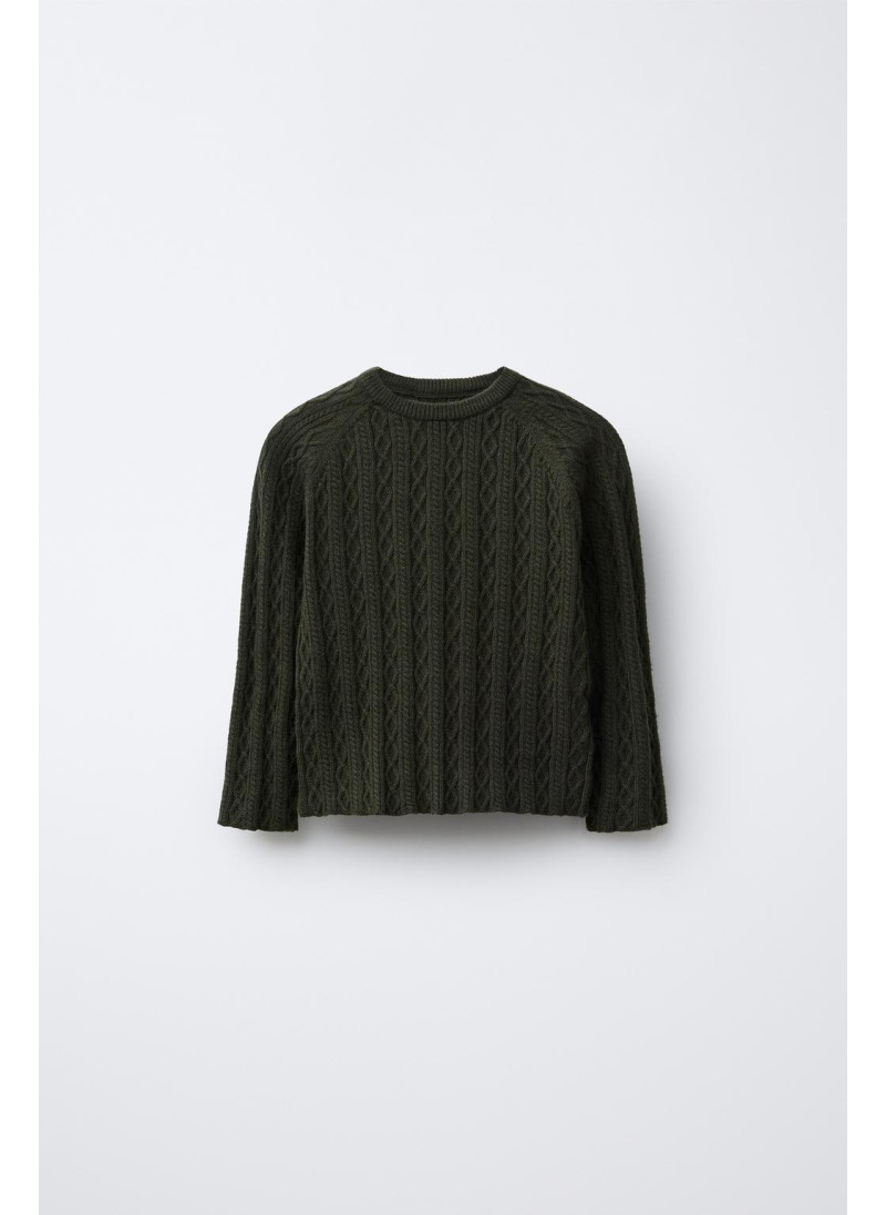 СВИТЕР С УЗОРОМ «КОСЫ»