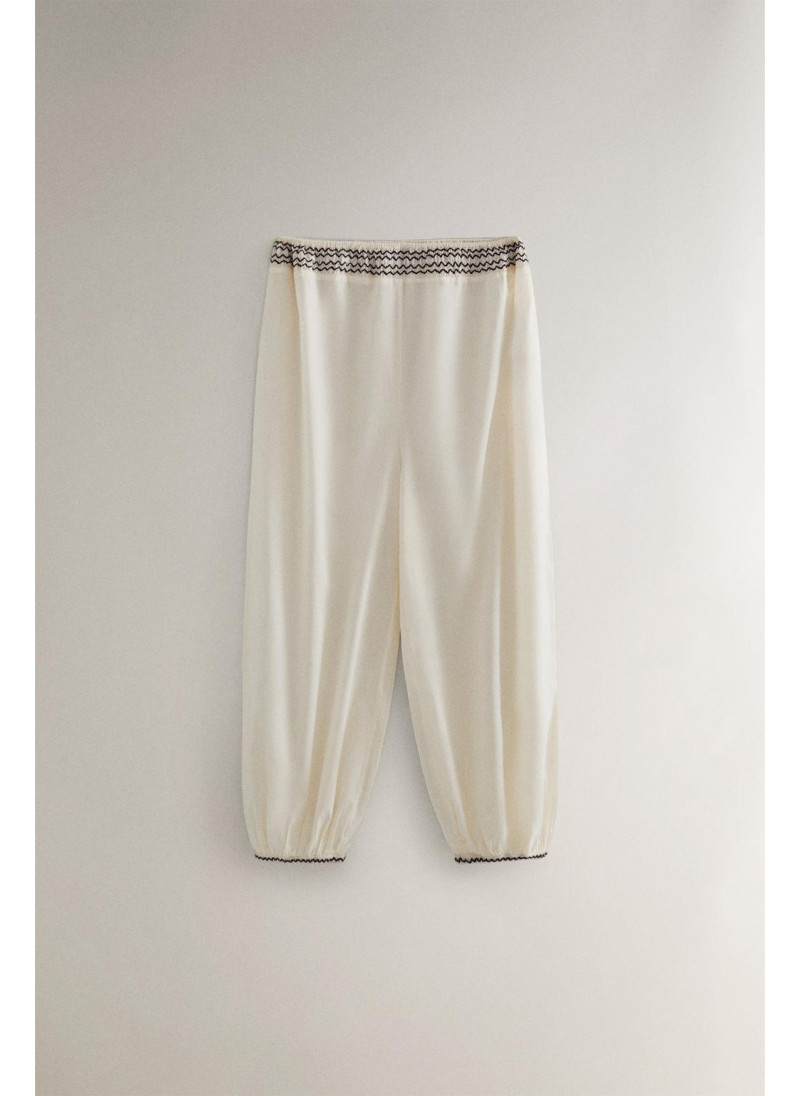 Пижамные брюки сборками на ...