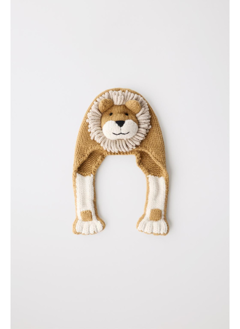 Шапка с львом из 100% шерсти, �...