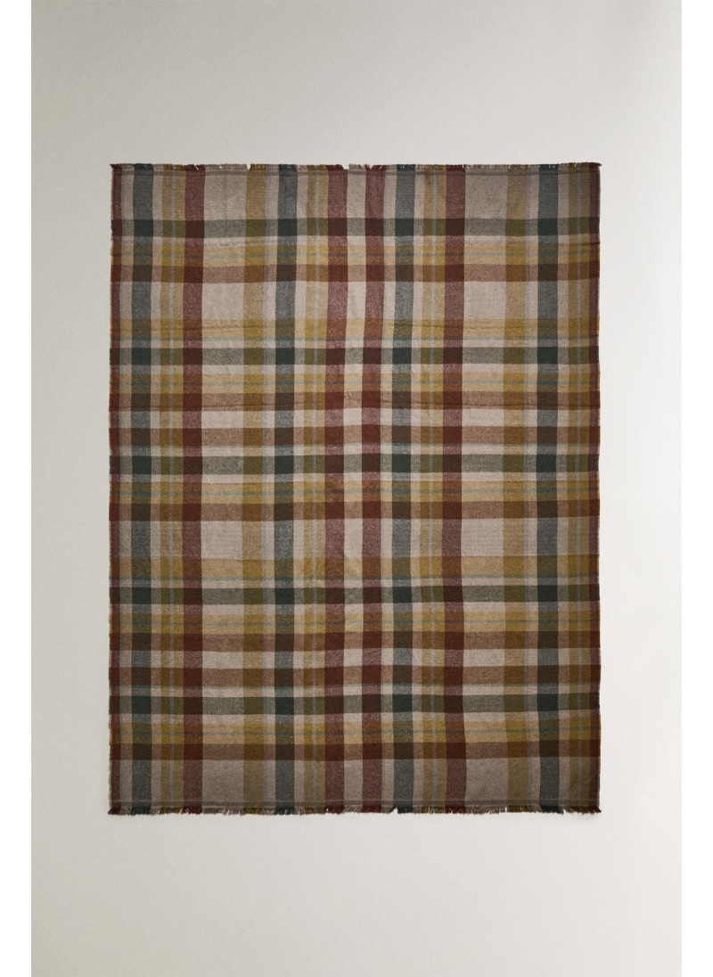 Плед из хлопка в клетку