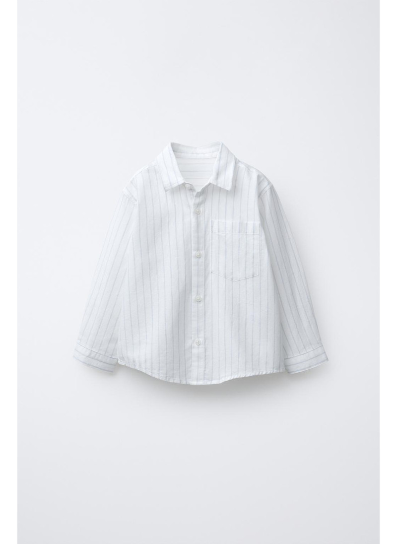 Теплая рубашка в полоску