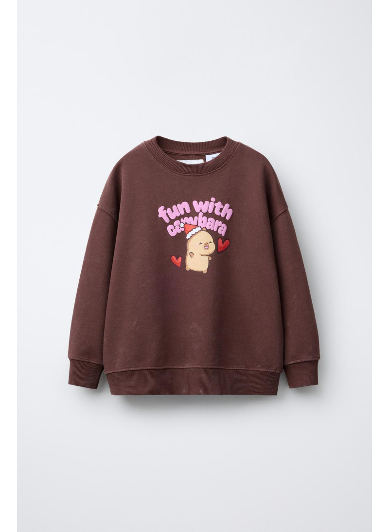 Свитшот с принтом capybara capyfun ...