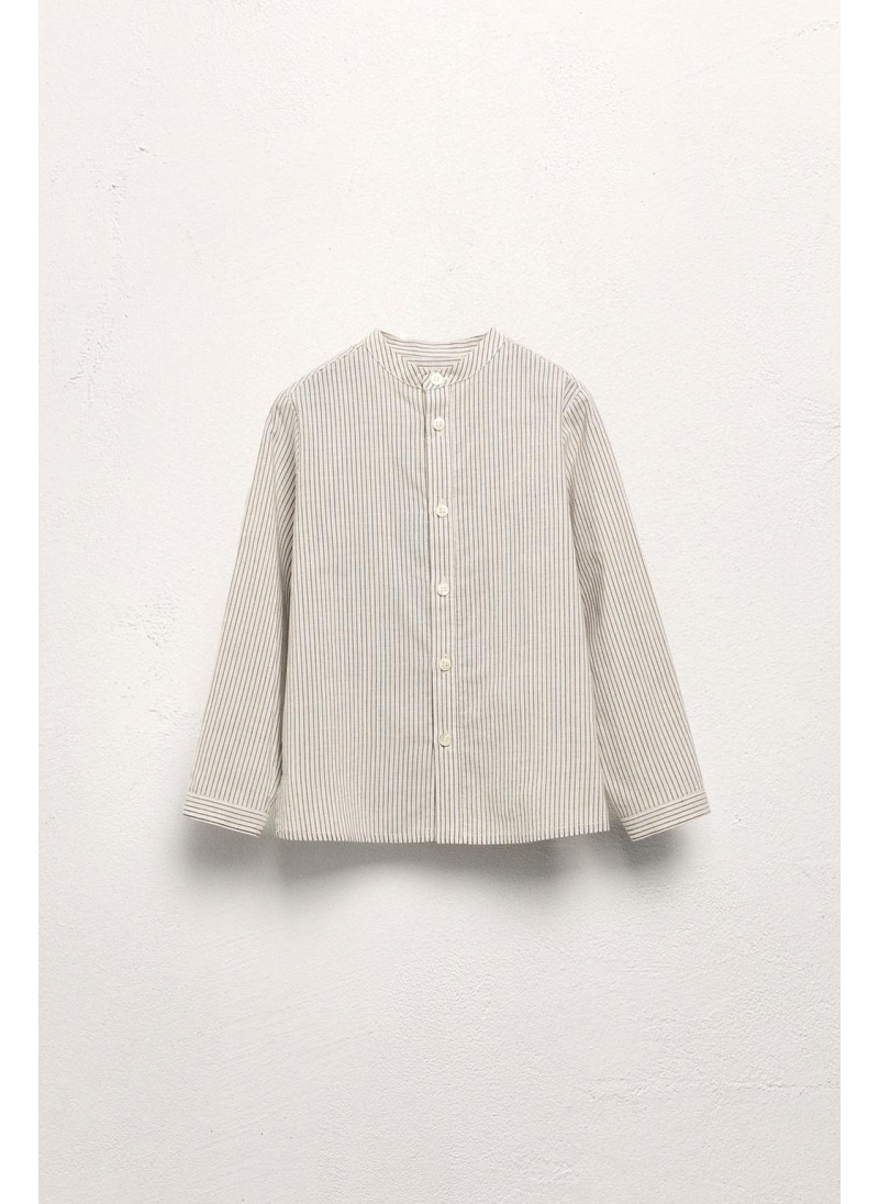 Рубашка с полосатым стойко�...