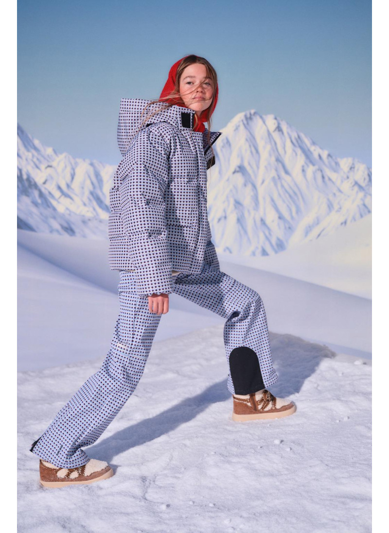 Пуховик с геометрическим п�...