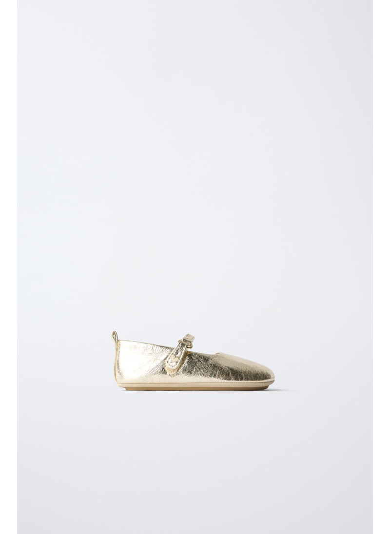 Балетки из металлизированн...