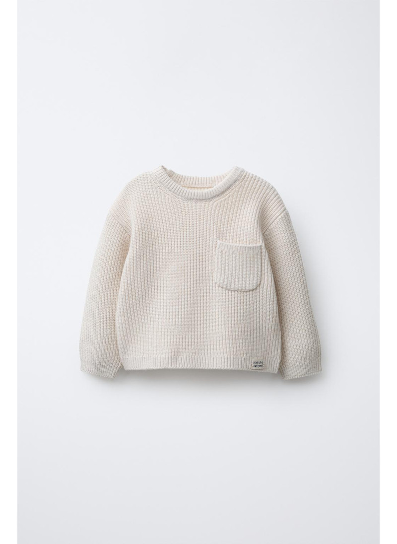 СВИТЕР ВЯЗАНЫЙ ЖЕМЧУЖНЫЙ К�...