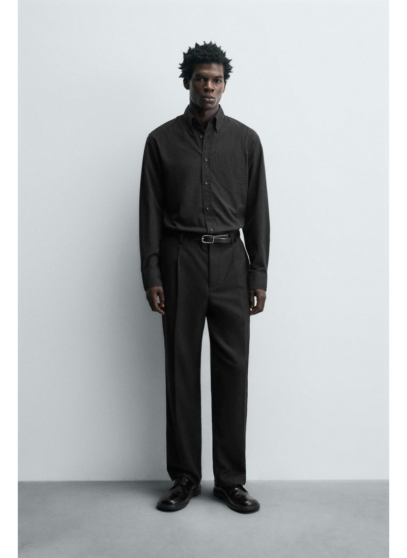 Рубашка в клетку свободног�...