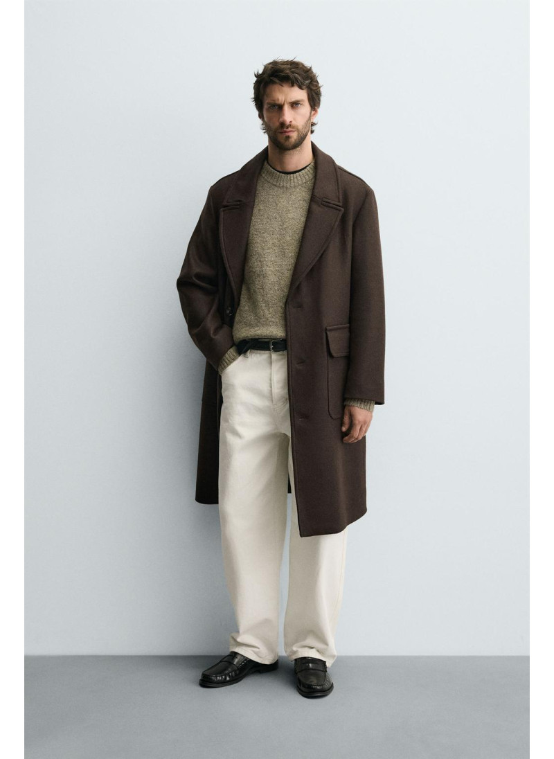 ПАЛЬТО RELAXED FIT ИЗ СМЕСОВОЙ Ш�...