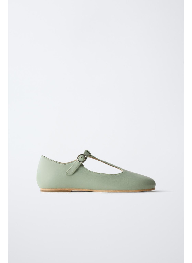 Туфли балетки t-bar из кожи - л...