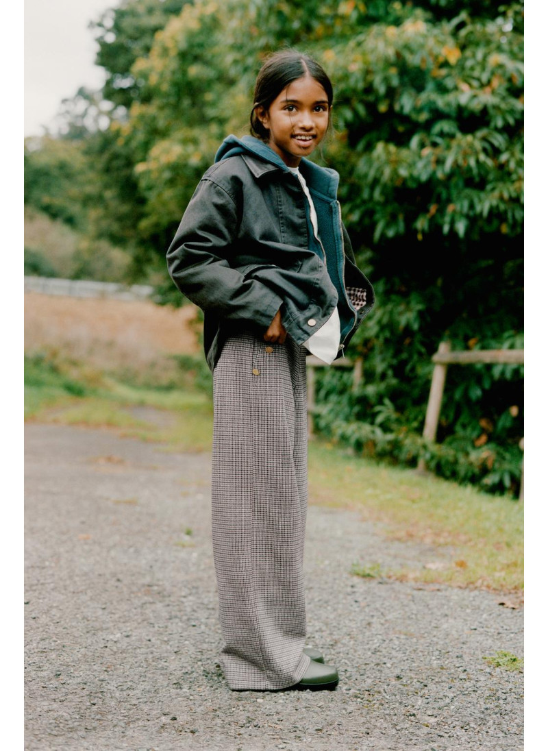 БРЮКИ WIDE LEG ЖАККАРД С ПУГОВИ...