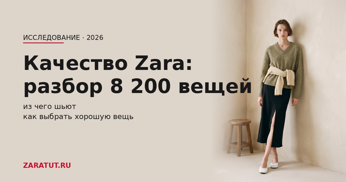 Качество Zara в 2026: из чего шьют на самом деле — разбор 8 200 вещей
