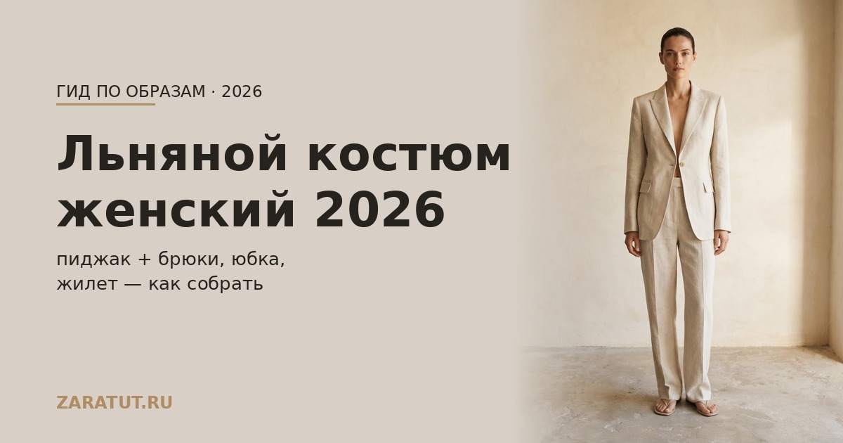 Льняной костюм женский Zara: как собрать комплект на лето 2026