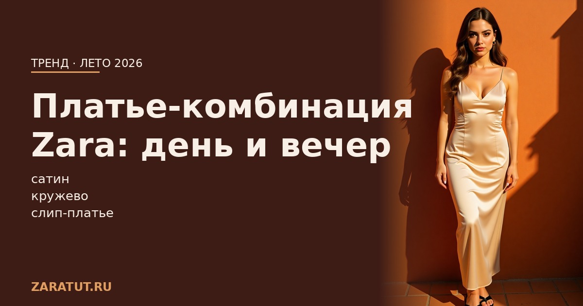 Платье-комбинация Zara 2026: как выбрать и с чем носить
