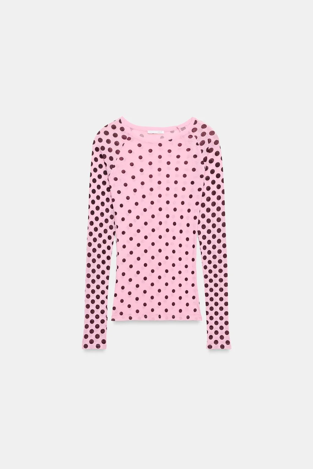 Длинная футболка из хлопка Supima® в точку