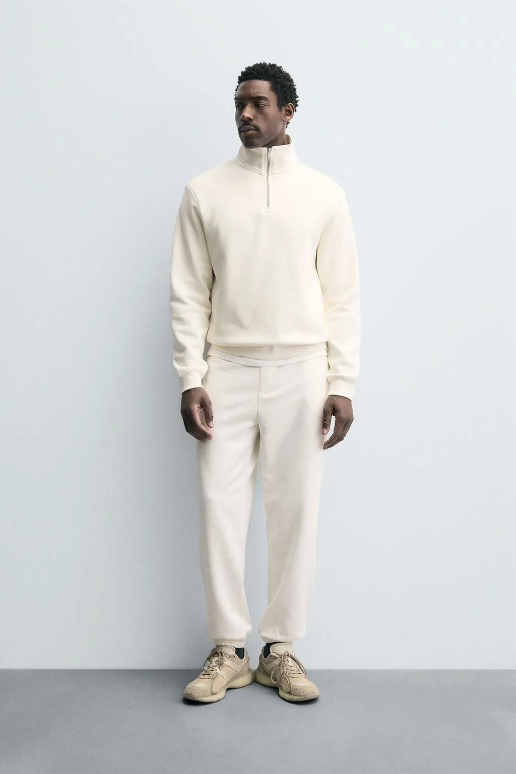 Свитшот базовый с четвертью молнии