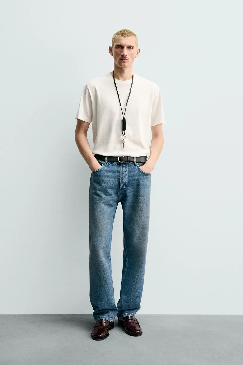 Футболка из хлопка средней плотности прямого кроя — ZARA ORIGINS