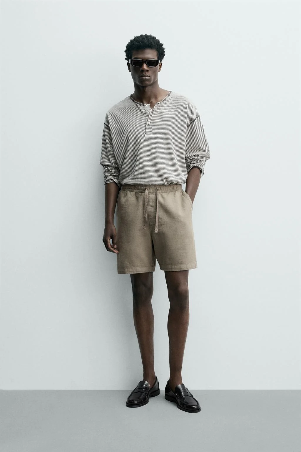 Шорты-бермуды обычного кроя с текстурой — Джоггеры