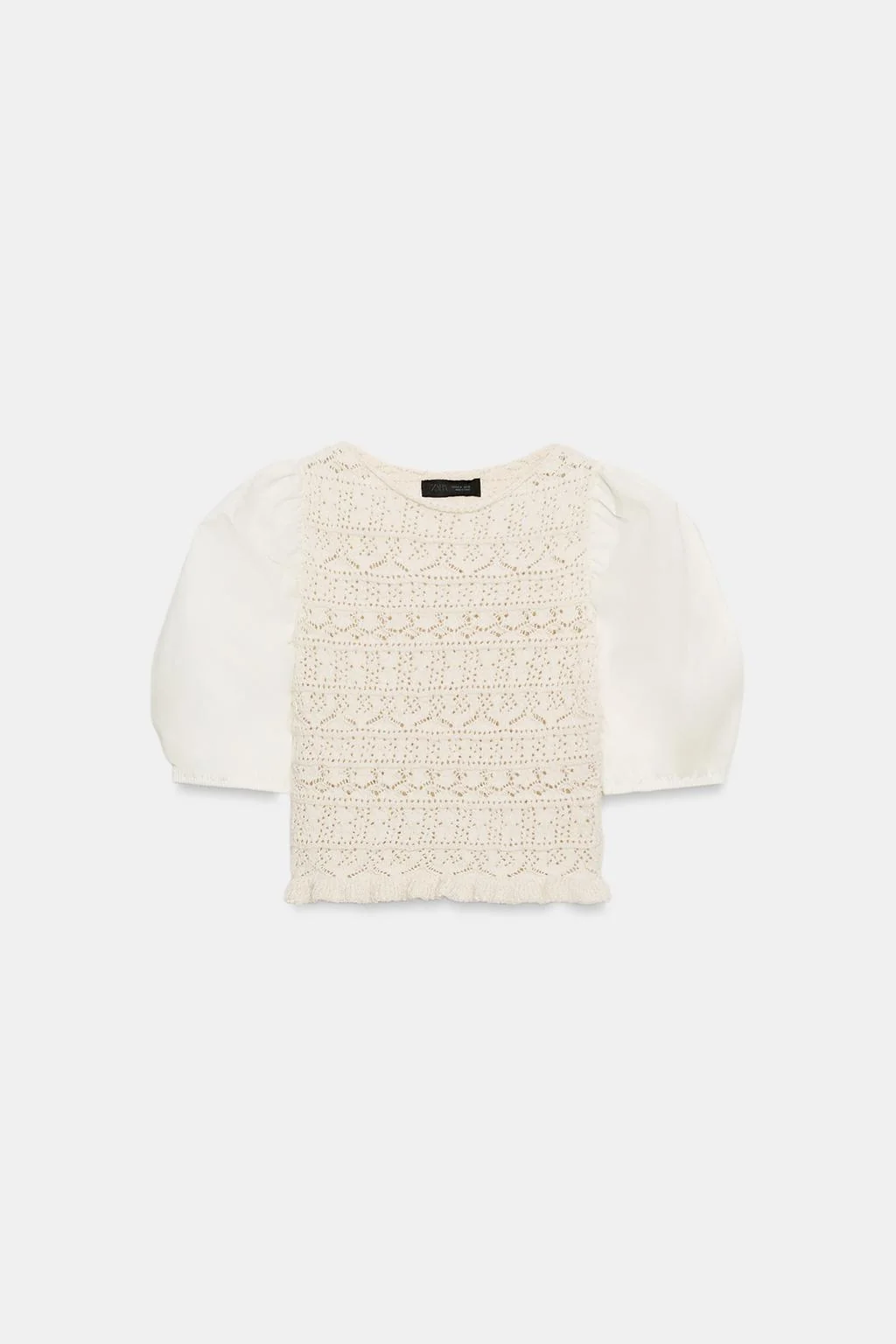 КОНТРАСТНЫЙ ПУФОВЫЙ СВИТЕР — Кардиганы | Джемперы